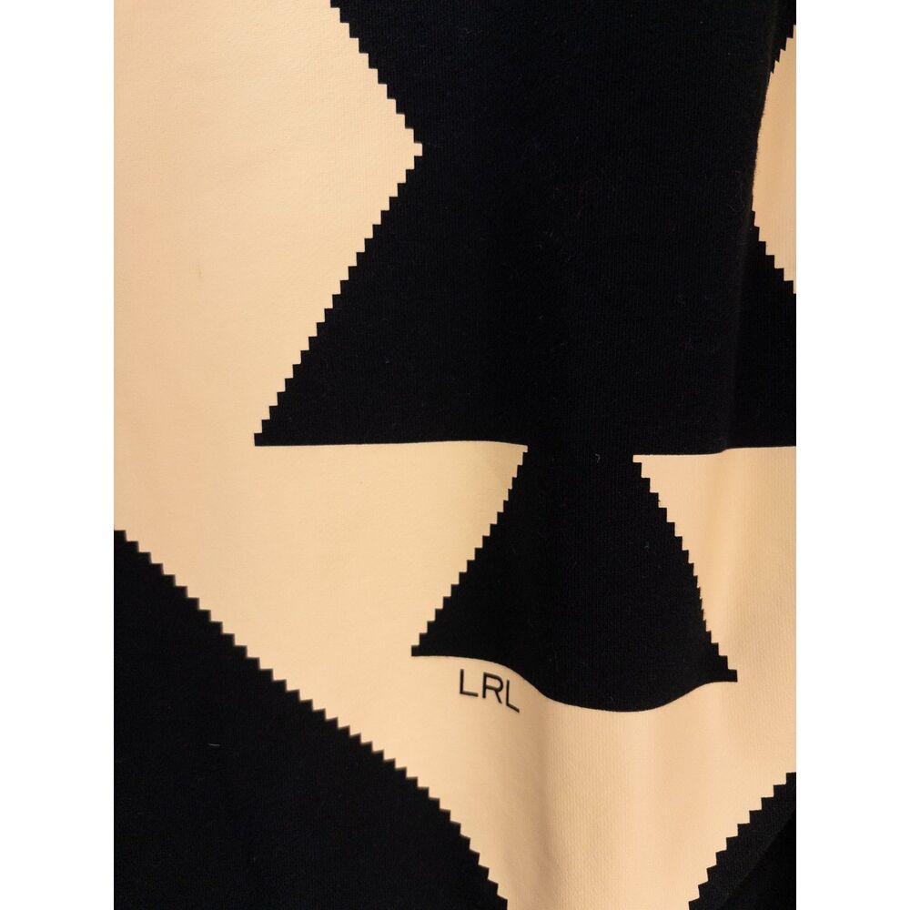 Lauren Ralph Lauren Cozette French Terry Southwest Sweatshirt Black Medium - Picture 6 of 8